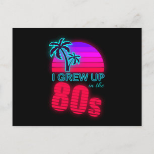 Ich bin in den 80ern aufgewachsen 1980 Vintage 80e Postkarte