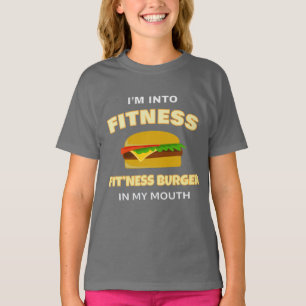 Ich bin in der Fitness, dass sich die Fit'ness in T-Shirt