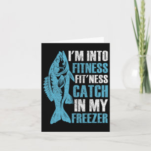 Ich bin in der Fitness Funny Fishing Fischer Männe Karte