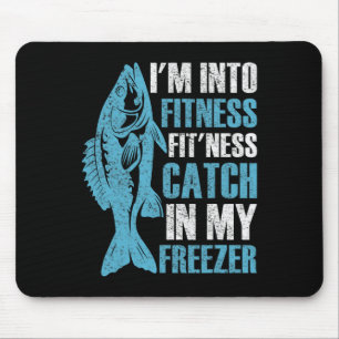 Ich bin in der Fitness Funny Fishing Fischer Männe Mousepad