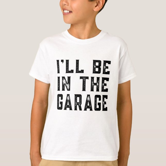 Ich bin in der Garage Mechanic Federn D T-Shirt (Vorderseite)