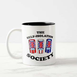 Ich bin in der Gesellschaft der Selbstisolation Zweifarbige Tasse