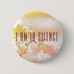 Ich bin in der Silence Meditation Button für Retr