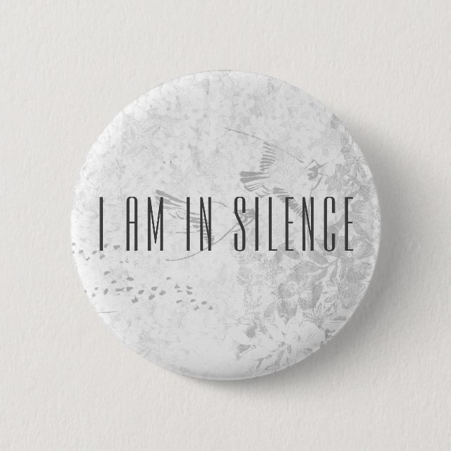 Ich bin in der Stille Meditation Button für Retrea (Vorderseite)