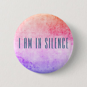 Ich bin in der Stille Meditation Button für Retrea
