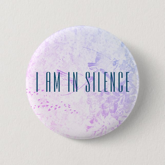 Ich bin in der Stille Meditation Button für Retrea (Vorderseite)