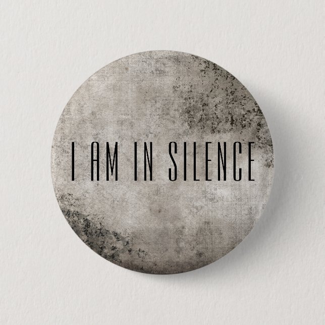 Ich bin in der Stille Meditation Button für Retrea (Vorderseite)