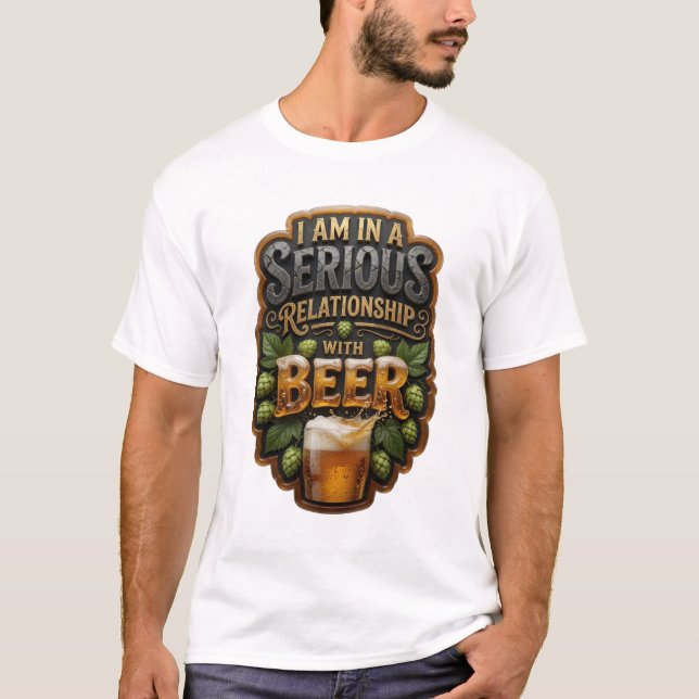 ICH BIN IN EINER ERNSTEN BEZIEHUNG MIT BIER Tee (Vorderseite)