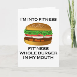 Ich bin in Fitness Burger Karte