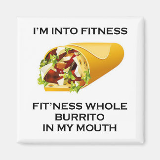 Ich bin in Fitness Burrito Magnet