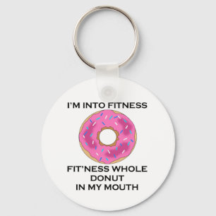 Ich bin in Fitness Donut Schlüsselanhänger