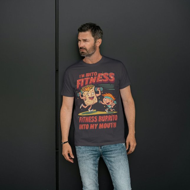 Ich bin in Fitness Fit'ness Burrito in meinem Mund Tri-Blend Shirt (Von Creator hochgeladen)