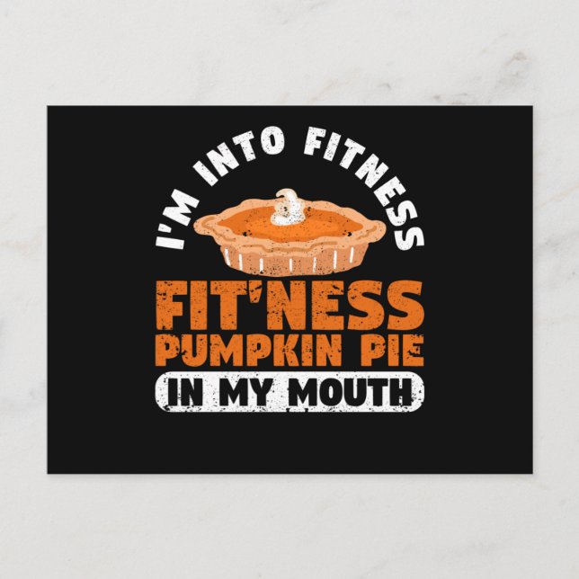 Ich bin in Fitness fit'ness Kürbiskuchen in meinem Postkarte (Vorderseite)