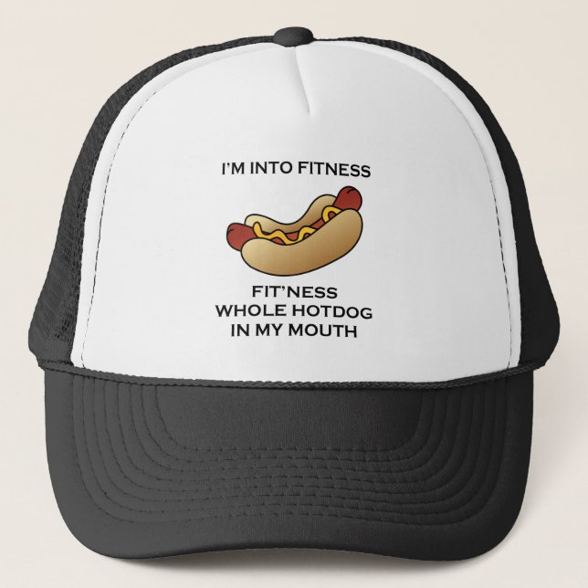 Ich bin in Fitness-Hotdog Truckerkappe (Vorderseite)