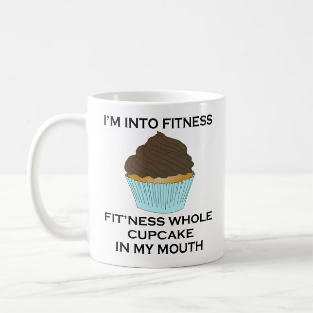 Ich bin in Fitness-kleinen Kuchen Kaffeetasse (Links)