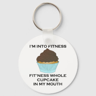 Ich bin in Fitness-kleinen Kuchen Schlüsselanhänger