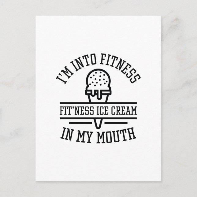 Ich bin in Fitness Postkarte (Vorderseite)