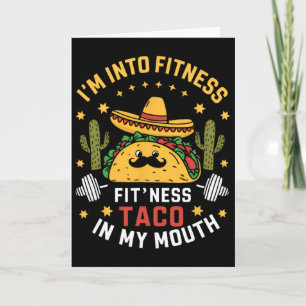 Ich bin in Fitness-Tacos Mexikanisch Cinco De Mayo Karte