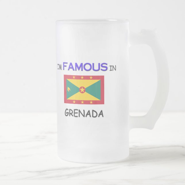 Ich bin in GRENADA berühmt Mattglas Bierglas (Rechts)