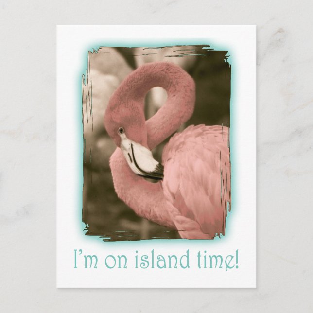 Ich bin in Island Time Postkarte (Vorderseite)
