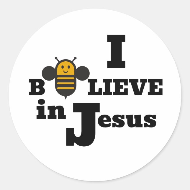 Ich bin in Jesus leben Kinder Christlich Runder Aufkleber (Vorderseite)