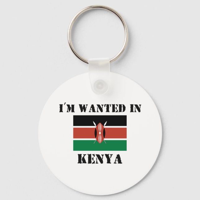 Ich bin in Kenia Gewollt Schlüsselanhänger (Vorderseite)