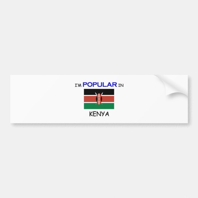 Ich bin in KENIA populär Autoaufkleber (Vorne)