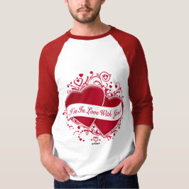 Ich bin in Liebe mit dir! Rote Herzen T-Shirt