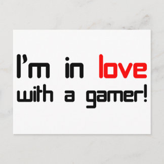 Ich bin in Liebe mit einem Gamer Postkarte
