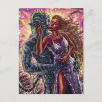 Ich bin in Liebe mit einem Meeresmonster gefallen Feiertagspostkarte