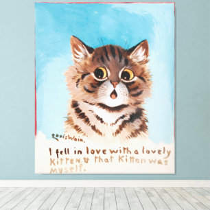 Ich bin in Liebe mit einem netten Kitten (ich selb Leinwanddruck