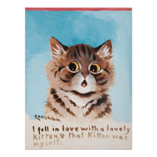 Ich bin in Liebe mit einem netten Kitten (ich selb Poster