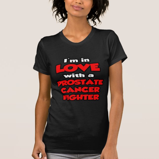 Ich bin in Liebe mit einem Prostatakrebskämpfer T-Shirt (Vorderseite)