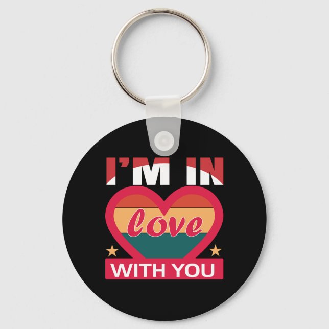 Ich bin in Liebe mit Ihnen Valentine Schlüsselanhänger (Vorderseite)