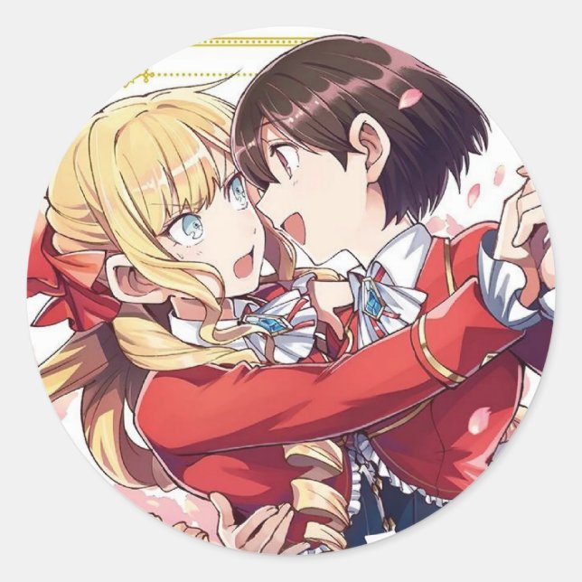 Ich bin in Liebe mit The Villainess | WataOshi Runder Aufkleber (Vorderseite)