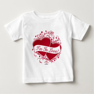 Ich bin in Liebe! Rote Herzen Baby T-shirt