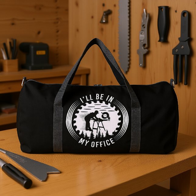 Ich bin in meinem Büro Duffle Bag (Von Creator hochgeladen)