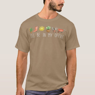 Ich bin in meinem Bürogarten, ein sonniger, gestör T-Shirt