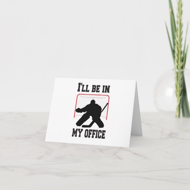 Ich bin in meinem Hockey-Goalie Dankeskarte (Vorderseite)
