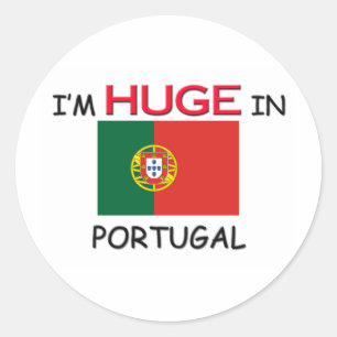 Ich bin in PORTUGAL ENORM Runder Aufkleber