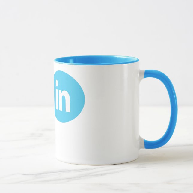 "Ich bin #in" - Twitter u. LinkedIn Tasse (Rechts)
