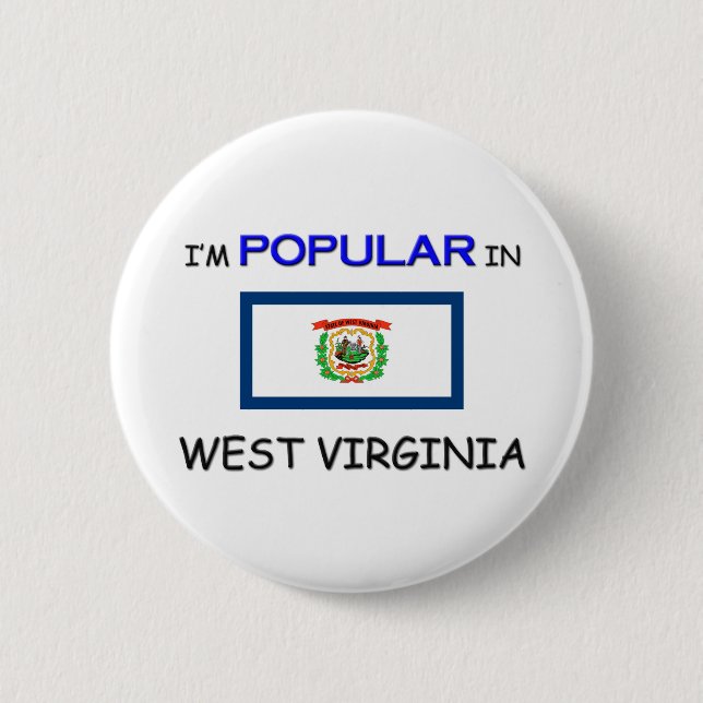 Ich bin in WEST VIRGINIA populär Button (Vorderseite)