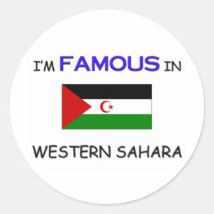 Ich bin in WESTSAHARA berühmt Runder Aufkleber