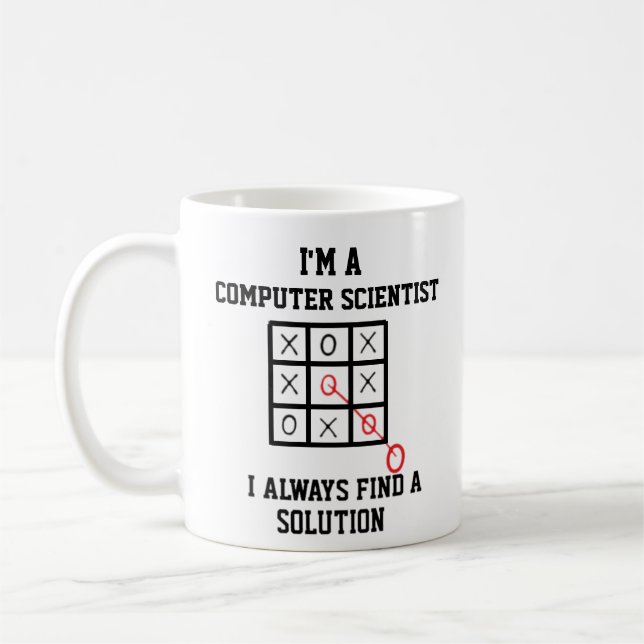 Ich bin Informatiker und finde immer eine Lösung Kaffeetasse (Links)