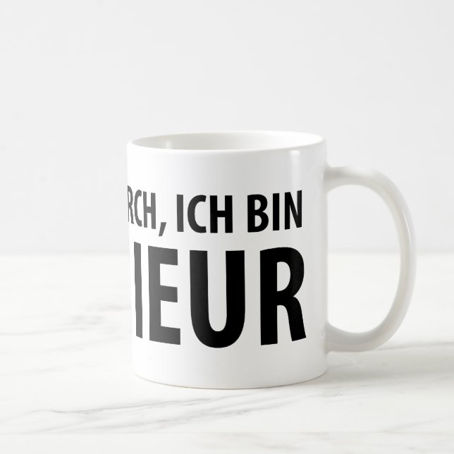 Ich bin Ingenieur Ikone Kaffeetasse (Rechts)