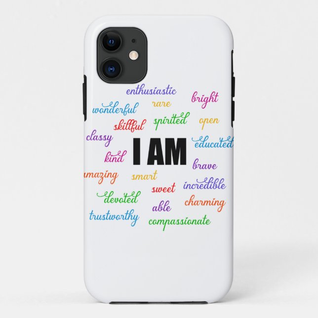 Ich bin inspirierend, positiv, religiös, Christlic Case-Mate iPhone Hülle (Rückseite)