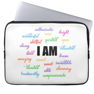 Ich bin inspirierend, positiv, religiös, Christlic Laptopschutzhülle