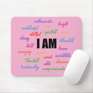 Ich bin inspirierend, positiv, religiös, Christlic Mousepad