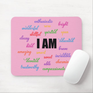 Ich bin inspirierend, positiv, religiös, Christlic Mousepad