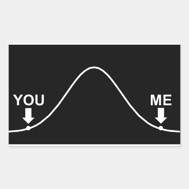 Ich bin intelligent rechteckiger aufkleber (Vorderseite)